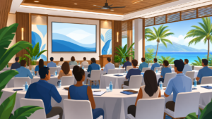 Fiji Wire Event Illustration - conference training